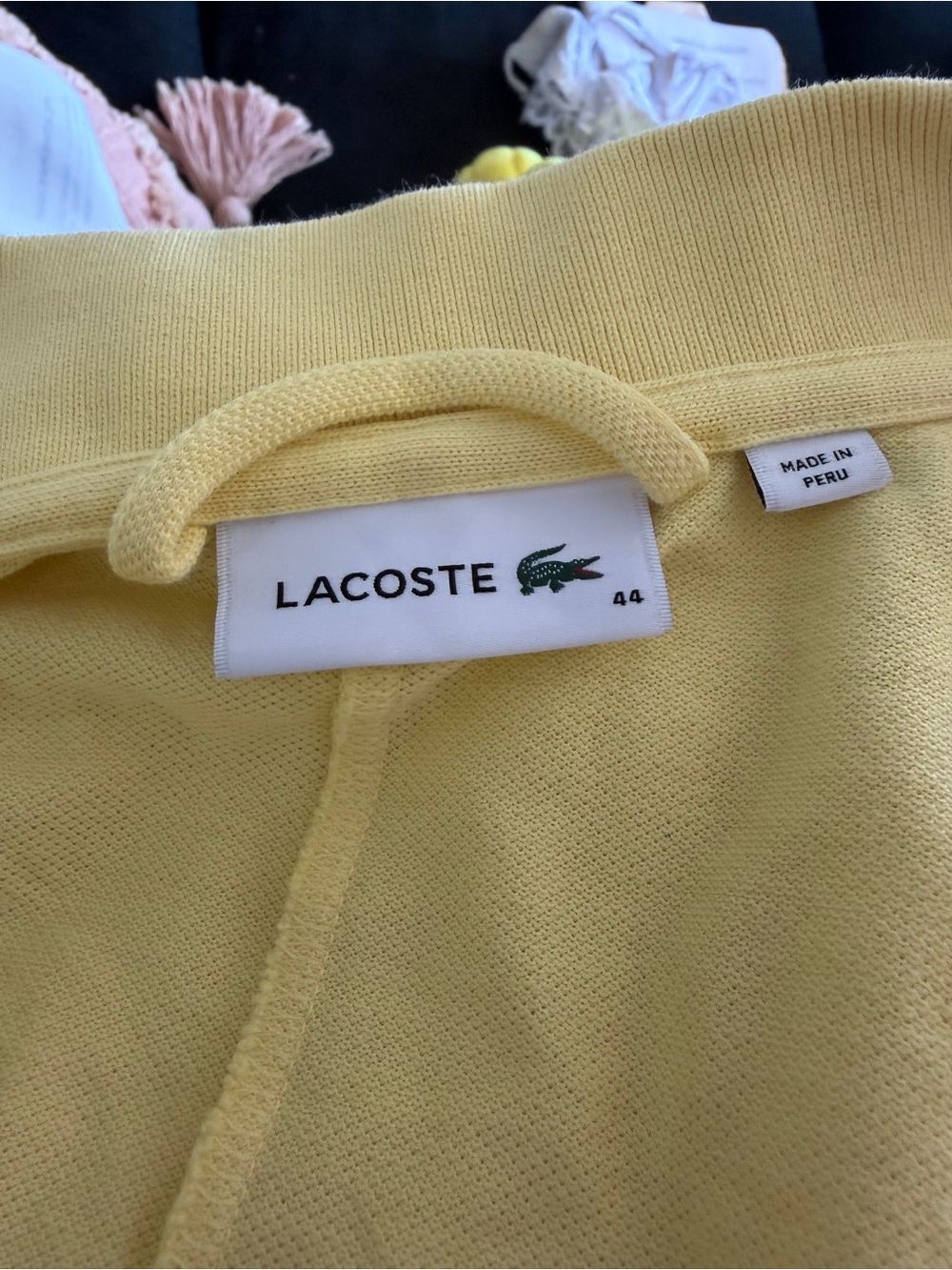 NWT. Authentic Lacoste Soft Yellow  Polo with Crocodile Tag stylish midi dress. - Picture 2 of 4